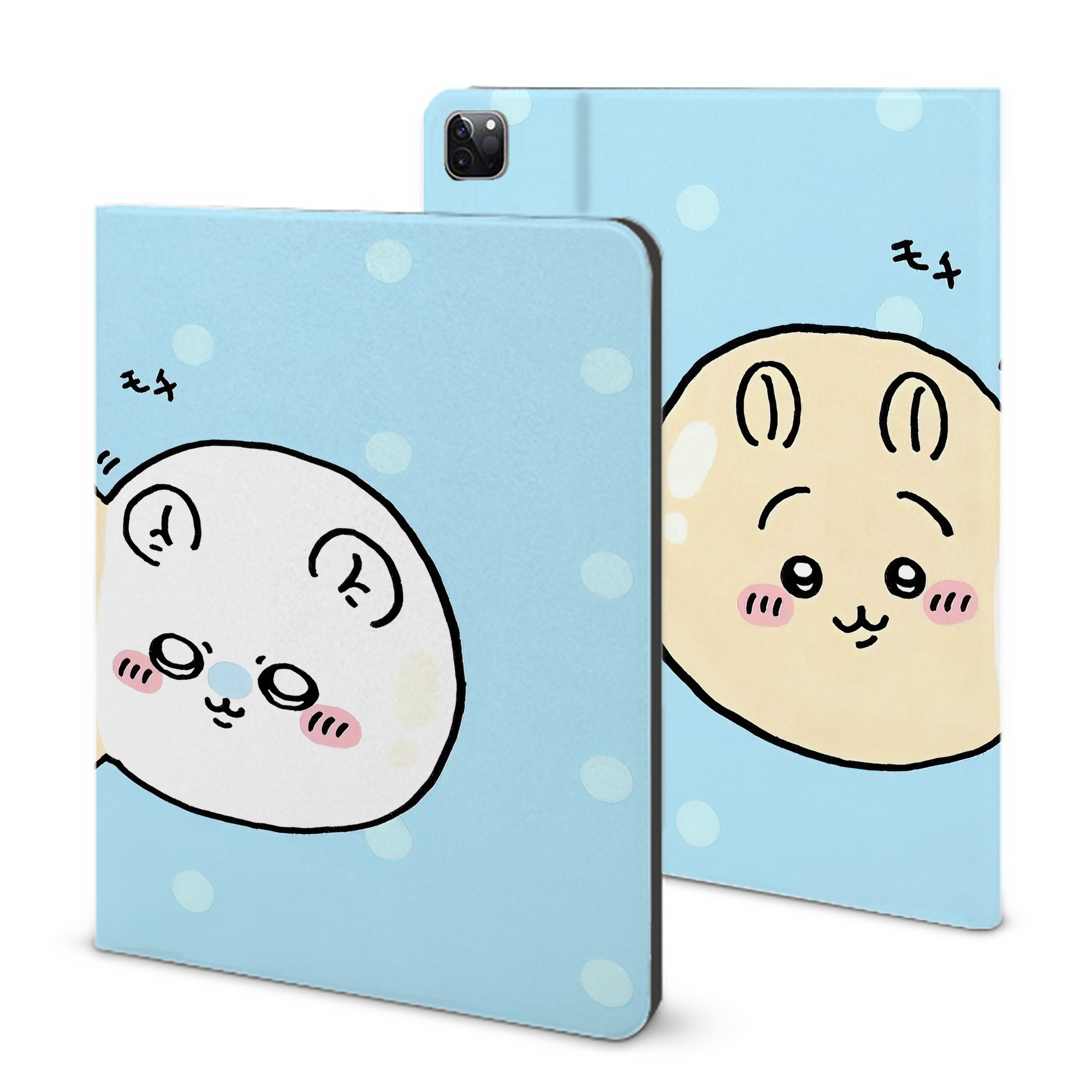 （画像用） ちいかわ Chii-kawa IPad ケース ブック型 PUレザー TPU 耐衝撃 軽量 薄型 ペン収納なし 全面保護 IPad 各モデル対応